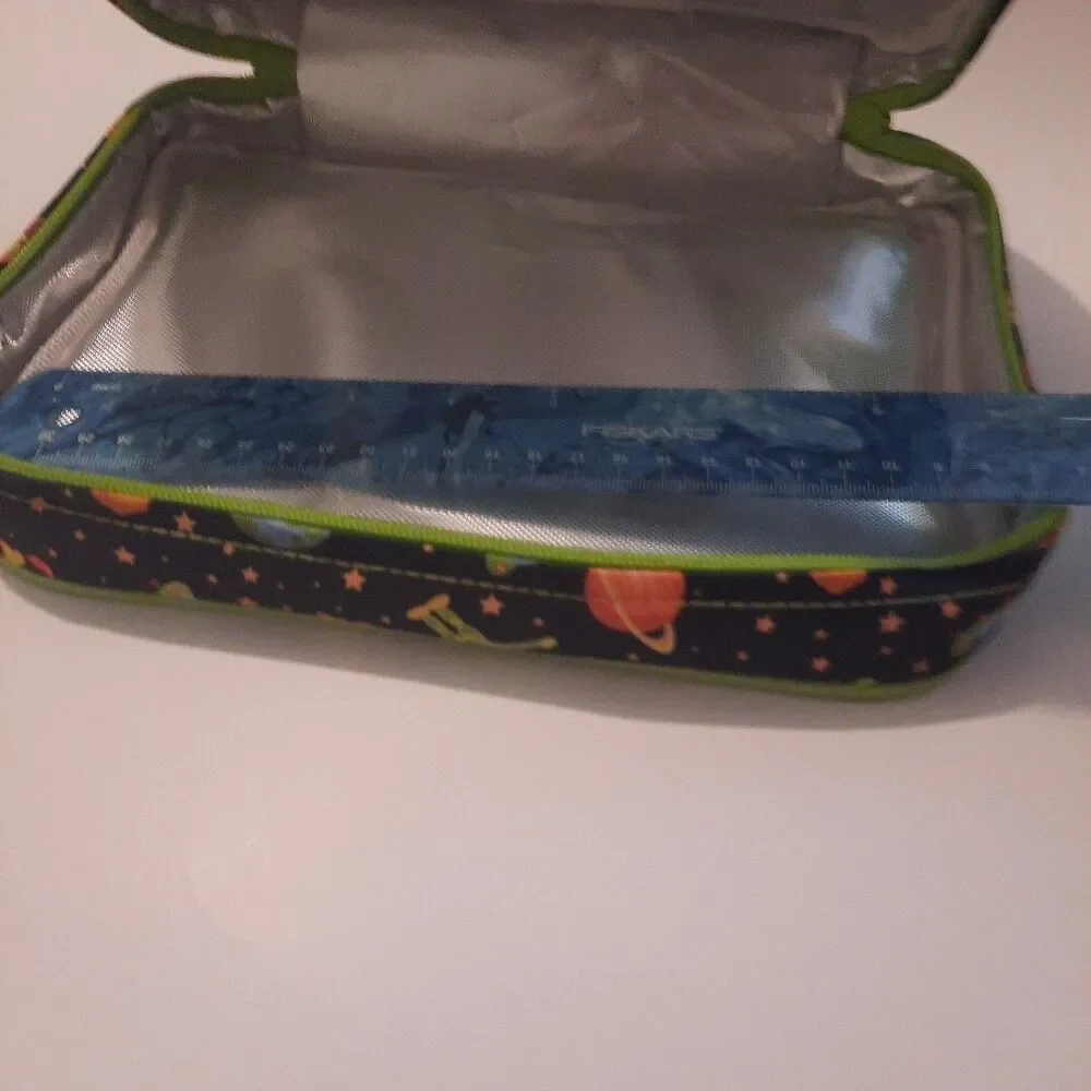 Bentology Alien Planets Lunch Box – Space Design Dual Zipper Navy Green Box Only